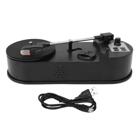 Portable Vinyl Turntable Record Player, Mini USB MP3 Converter, Supports 33/45 RPM, Includes 3.5mm Stereo Output for Classic Audio Experience