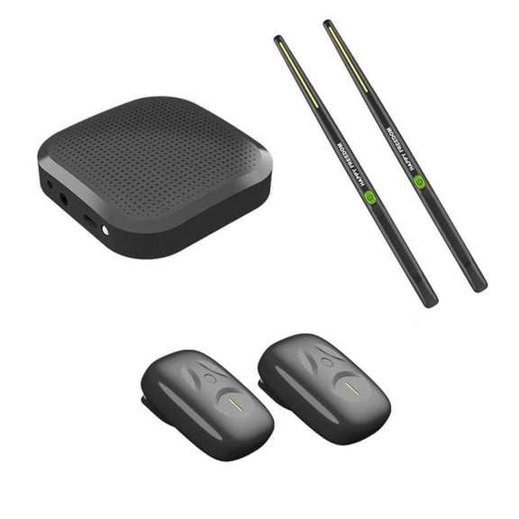 Portable Virtual Electronic Drum Set with Drumsticks & Pedals, Bluetooth Smart Drums Kit for Beginners, Adults & Kids, Silent Practice Digital Music Instrument, Gift Ready