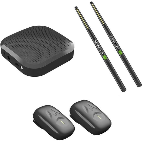 Portable Virtual Electronic Drum Set with Air Drumsticks and Pedals, Smart Bluetooth Drum Machine with 8 Sounds for Beginners and Adults