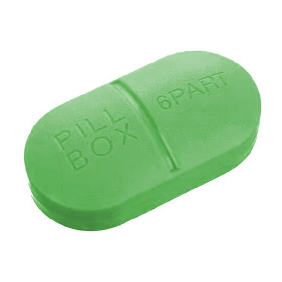 Portable Vitamin C Organizer, Weekly Pill Organizer, 6 Compartment Pill Box, Airtight Vitamin Storage, Travel Pill Case, Supplement Container, Daily Pill Dispenser