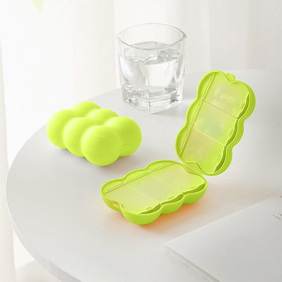 Portable Vitamin Organizer | 6 Compartment Pill Case for Daily Medication & Supplements | Small Travel Pill Box with Large Capacity | Water-Resistant Plastic Case for Purse, Pocket, or Travel Bag