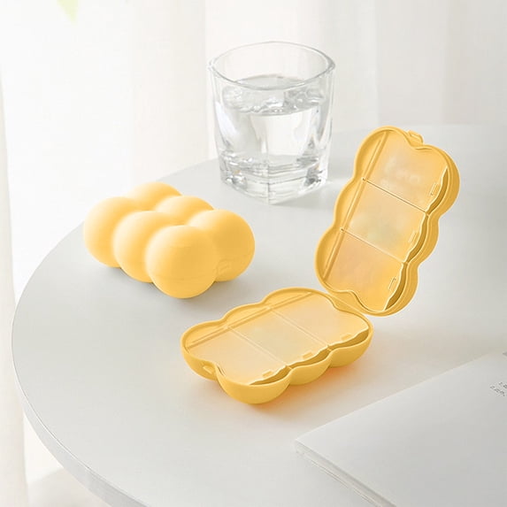 Portable Vitamin Organizer with 6 Compartments, Travel Pill Case for Daily Medication, Large Capacity Easy to Carry, Compact and Leak-Proof Design