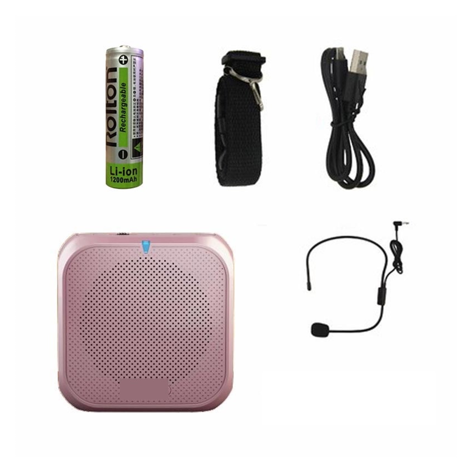 Portable Voice Amplifier Megaphone Booster with Wired Microphone Loudspeaker Speaker FM Radio MP3 Teacher Training ,Easy to Operate