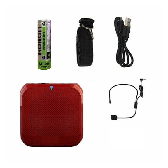 Portable Voice Amplifier Megaphone Booster with Wired Microphone Loudspeaker Speaker FM Radio MP3 Teacher Training ,Easy to Operate