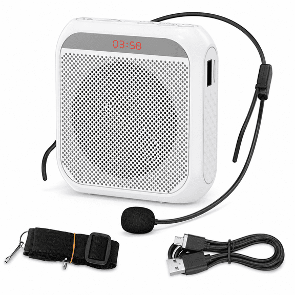Portable Voice Amplifier for Teachers, 8W Rechargeable Personal PA System with Headset Microphone, 2200mAh Speaker for Classroom, Training, Meetings, Tour Guides and Yoga Instructors