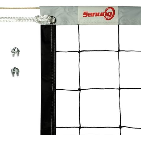 Portable Volleyball Net, 32 FT x 3 FT Weatherproof Net with Storage Bag for Backyard, Beach & Indoor Use