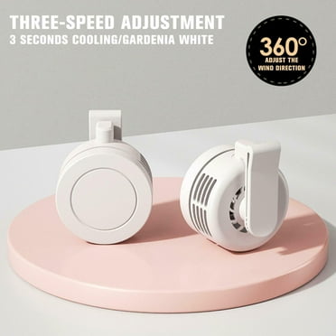 Portable Waist Clip Fan,Personal Rechargeable Neck Fan,Strong Airflow,3 Speed,Hand Free Battery Operated Belt Fan