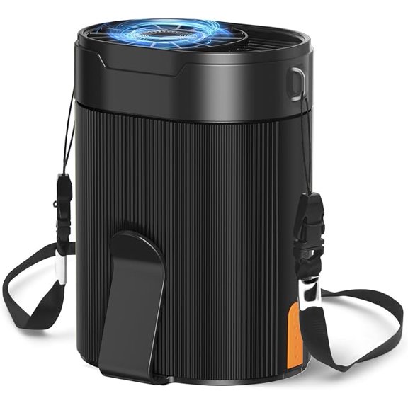 Portable Waist Fan 3000mAh Rechargeable Battery 25 Hour Runtime 6600 RPM Dual Clip 4 Speeds