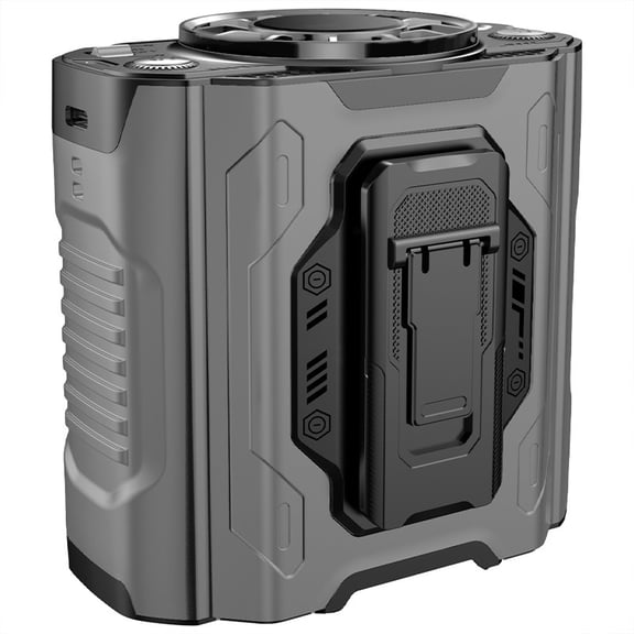 Portable Waist Fan Mini Air Conditioner, Wearable Waist Clip Fan with LED Display Flashlight, 5000mAh Rechargeable Personal Cooling Fan IPX5 Drop-Proof for Outdoor Work Hiking Camping