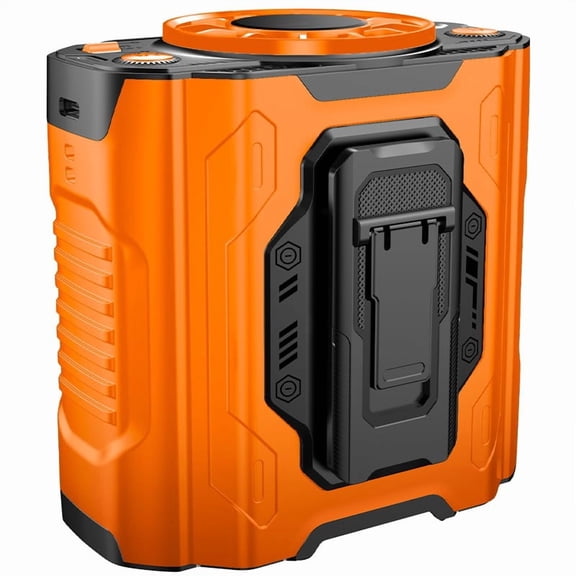 Portable Waist Fan Mini Air Conditioner, Wearable Waist Clip Fan with LED Display Flashlight, 5000mAh Rechargeable Personal Cooling Fan IPX5 Drop-Proof for Outdoor Work Hiking Camping