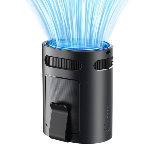 Portable Waist Fan Rechargeable Clip-On Wearable Fan with 4 Speed Settings