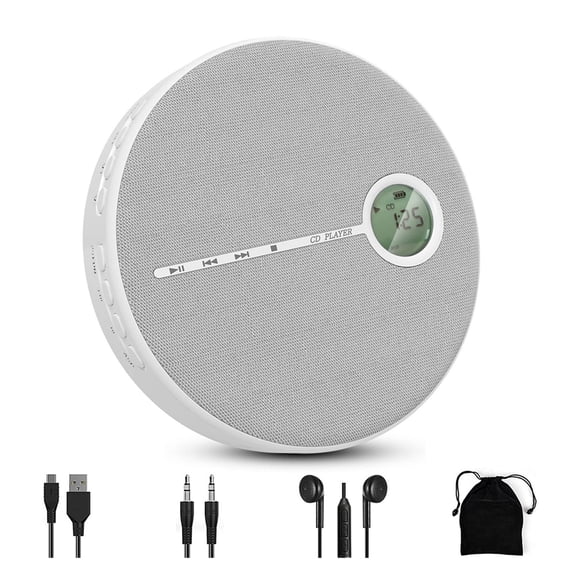 Portable Walkman CD Player Bluetooth Rechargeable With Speakers Cd Player