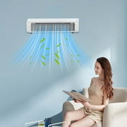 Portable Wall Mounted Airs Conditioners, 2025 New No Drilling Kitchen Wall Air Conditioner Fan, Wireless Charging Air Conditioner, Wall Mounted Fan, for Kitchen, Bedroom, Office (White)
