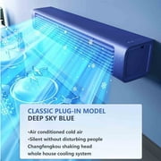 Portable Wall Mounted Airs Conditioners, No Drilling Kitchen Wall Air Conditioner Fan, 2025 New Plug in Air Conditioner, Wall Mounted Fan, for Kitchen, Bedroom, Office (Blue)