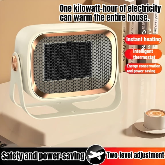 Portable Wall-mounted Heater, 3S Fast Heating, Low Noise, Overheat & Tilt Protection, Ideal for Bedroom Dorm Bathroom Office