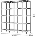 thumbnail image 1 of Portable Wardrobe Closet with 3 Hanging Rods, 6 Shelves, 4 Side Pockets - Sturdy Steel Frame for Bedroom Storage, 1 of 7