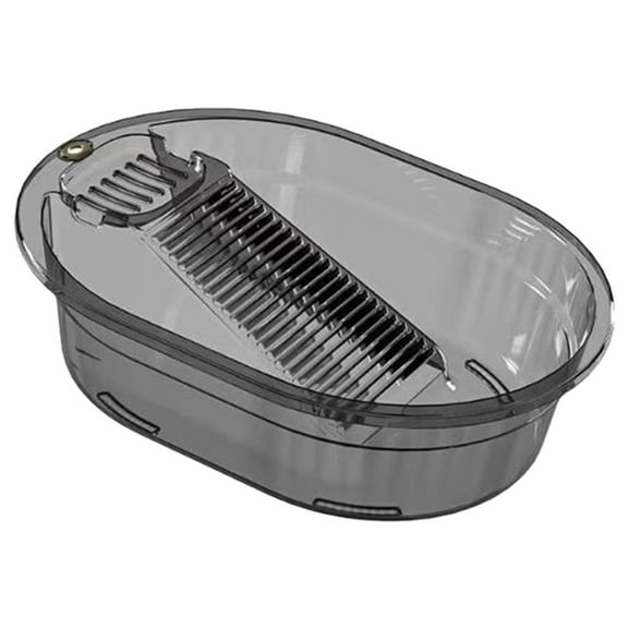 Portable Washboard, All-in-One Laundry Basin Set, Heavy-Duty Wash Board for Hand Washing Clothes, Built-in Scrub Surface, Drain Plug for Camping, RV, Emergency Use, Grey, 19.09x14.37x5.12"