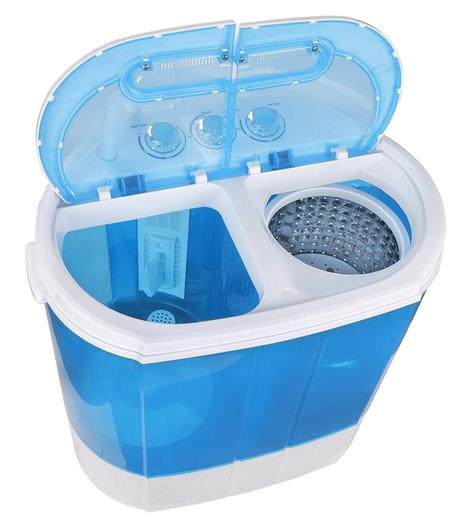 Portable Washer Compact Twin Tub 9.9 LB Mini Top Load Washing Machine Washer/Spinner w/ 6.57 FT Inlet Hose