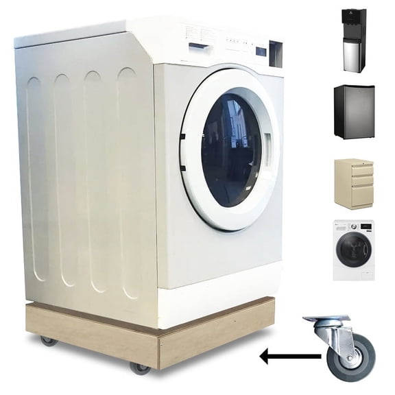Portable Washer Dryer Stand Roller Washing Machine Dolly Pedestal Base Cabinet with 4 Casters Wheels - 24W x 30L x 10H