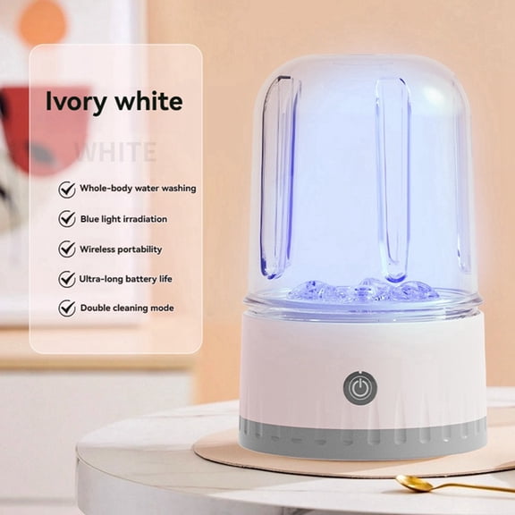 Portable Washer Underwear Washer 2000MAH Rechargeable Cordless Mini Portable Washing Machine for Apartment Travel A,1 x Portable Washer 1 x Data cable,White