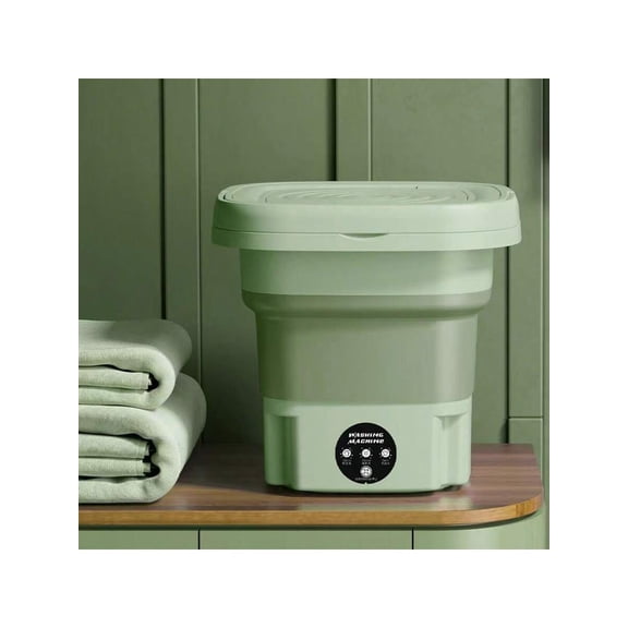 Portable Washing Machine, 11L Foldable Mini Washing Machine With Dryer ForBabyClothes, Small Washing Machine With Laundry Basket For Underwear, , Socks, PetClothes, Small Ltems,  And Green