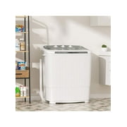 Portable Washing Machine, 16 LBS Compact Mini Washer And Dryer Combo, Semi-Automatic Twin Tub Washer With Drain Pump For Dorms, Apartments, RVs