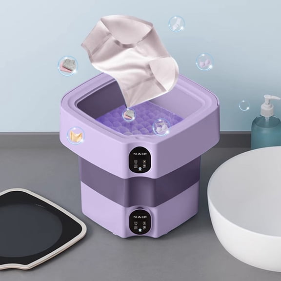 Portable Washing Machine, 17L Folding Mini Washer Small Washing Machine Large Capacity Small Washer for Baby Clothes, Underwear or Small Items, Apartment, Dorm,Rv Travel Laundry Gift Choice