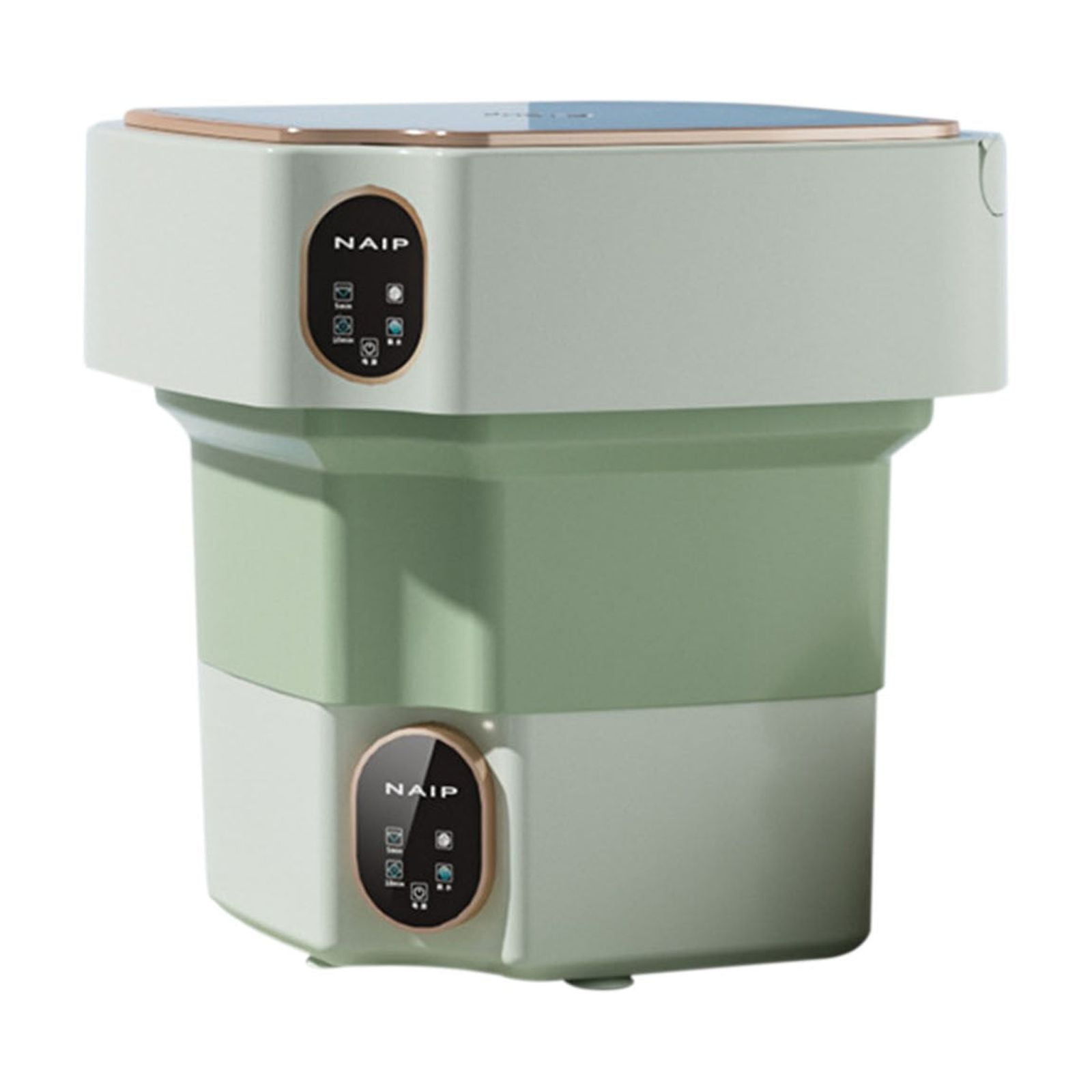 Portable Washing Machine, 17L Folding Mini Washing Machine, Deep Cleaning Underwear, Baby Clothes and Other Small Clothes, Suitable for Apartments, Dormitories, Camping, Travel (Green)