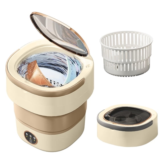 Portable Washing Machine 20L —Small Foldable Washer with Spin Basket, 3 Mode Deep Clean — Mini Laundry Machine for Travel, Dorms, Camping, Ideal for Baby Clothes, Underwear, Socks Green