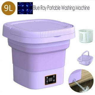 Hinzonek 8L Portable Washing Machine Foldable Mini Washer Machine, Blue Light Sterilization Mini Washing Machine Portable Washer with Spinner, Ideal