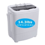 Portable Washing Machine,Compact Clothes Washing Machine, Semi Automatic Washing Machine, Mini Twin Tub Washing Machine for Apartments, Washer7.7lbs /Spiner6.6lbs