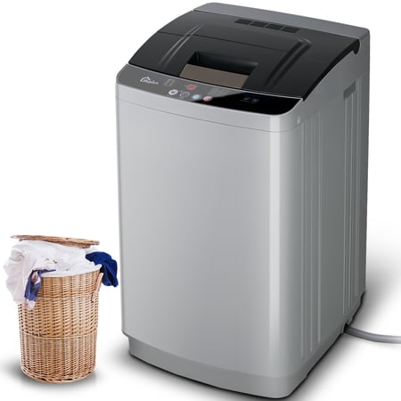 Portable Washing Machine Compact Full-Automatic 1.8 Cu. ft. Clothes Laundry Washer for Apartment Top Load Pump Drain