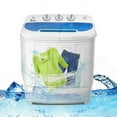 thumbnail image 1 of Portable Washing Machine, DFITO Small Mini-Double Bathtub Washing Machine, Wash And Dehydrate Machine13.4Lbs Capacity, For Camping/Home/ Dormitory/ Apartment/ College Rv, Blue And White, GJ185, 1 of 6