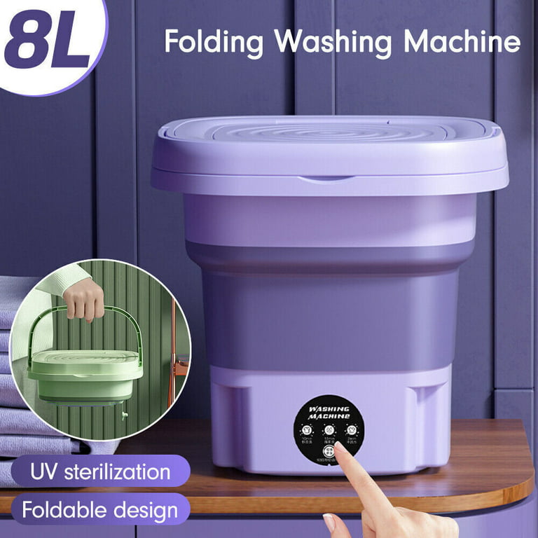 Portable Washing Machine and Dryer Combo, 8L Mini Folding Washing Machine  Portable with Disinfection Function, Small Portable Washer and Dryer Combo