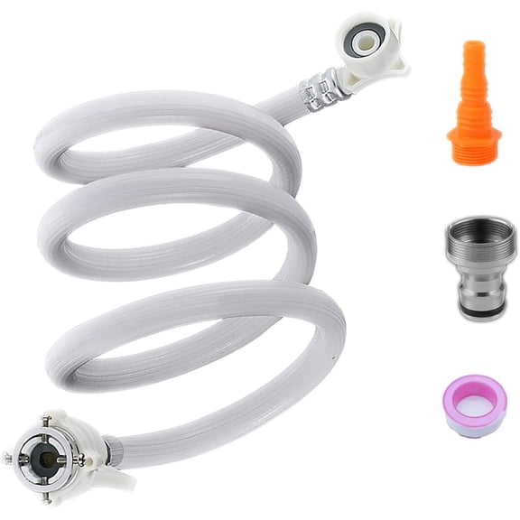 Portable Washing Machine Hose 6FT 2M Water Supply Line with Faucet Adapter Replacement for Compact Washer