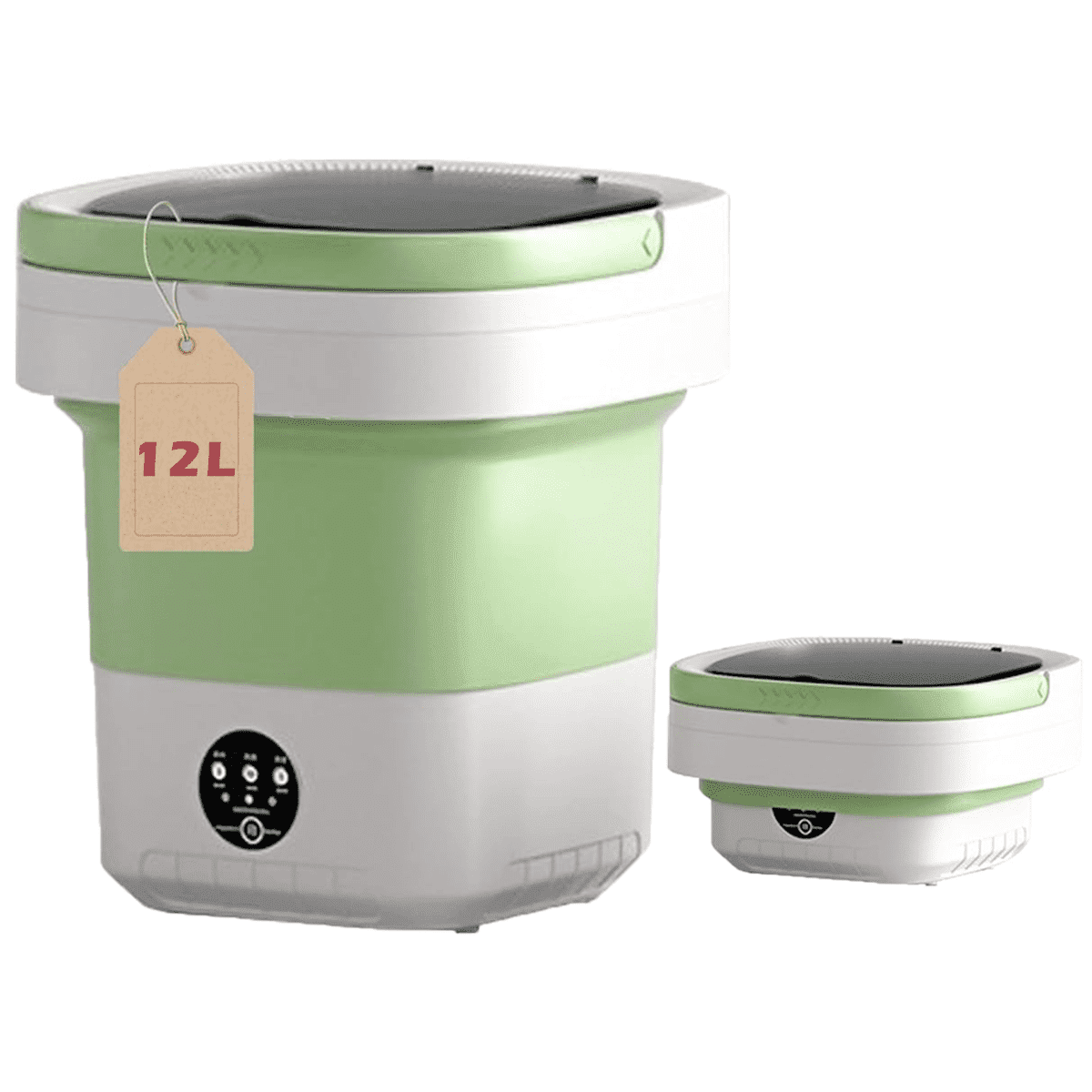 Portable Washing Machine,Mini Folding Washer Deep Cleaning for Baby Clothes and Other Small Clothes ,12L Upgraded Large Capacity ,Suitable for Apartments, Dormitories, Hotel. (green)