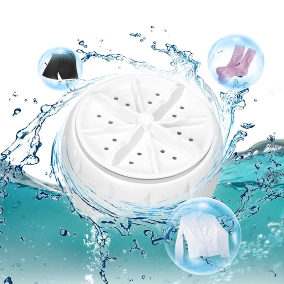 Portable Washing Machine,Mini Ultrasonic Washing Machine 3 in 1 Dishwashers,Turbine Laundry Washer for Delicates,Compact Electric Washer for Small Loads,for Home,Business,Travel,College Room