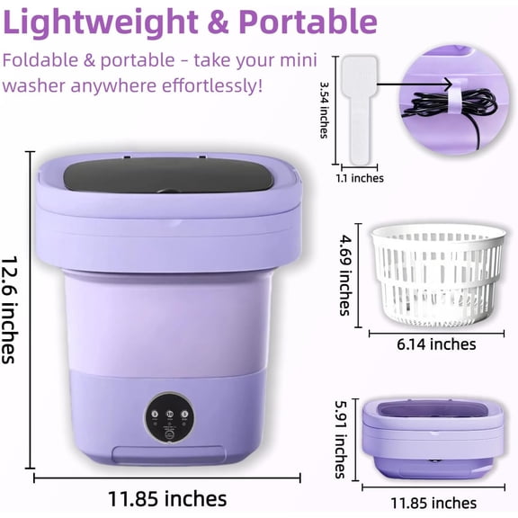 Portable Washing Machine,Mini Washer,16L Upgrade Mini Laundry Machine with Spin Basket,Deep Clean Baby Clothes,Underwear,Socks,Small Pet clothes; Ideal for RV, Dorm, Camping ()
