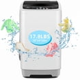 thumbnail image 1 of Portable Washing Machine, Adnoom 17.8 LBS Full-Automatic Washer and Dryer Combo, 10 Programs & 8 Water Levels, Top Loading Washing Machine with Drain Pump, LED Display, 1 of 8