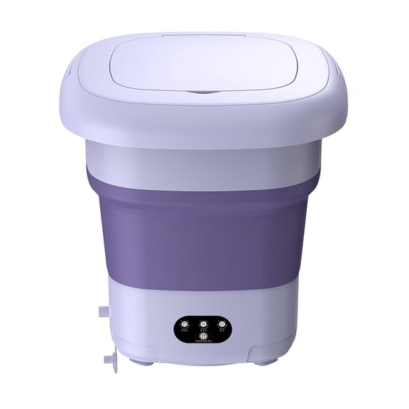 Portable Washing Machine Small Washer 9L Easy to Carry Collapsible Washing Machine for Laundry Camping Baby Clothes RV Travel Violet