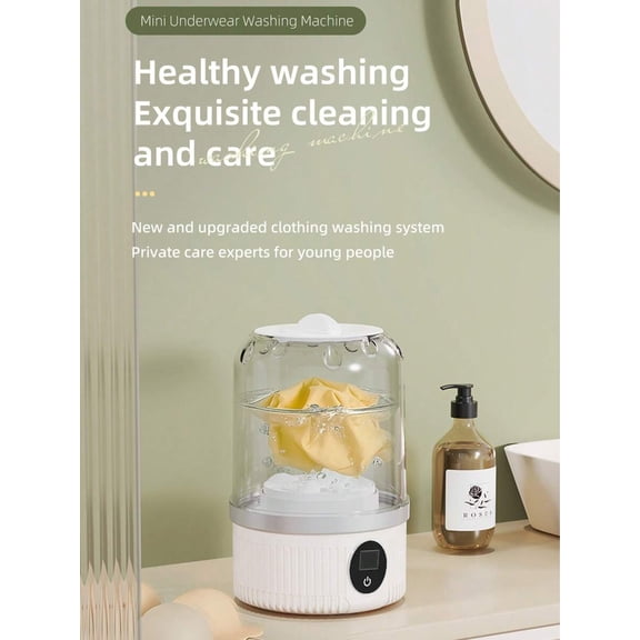 Portable Washing Machine,USB Rechargeable Compact Travel Portable Washer,2 Modes Foldable Mini Washer Deep Cleaning Of Underwear, Baby Clothes And Sock, Best For Apartment,Dormitories