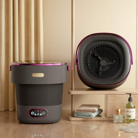 Portable Washing Machine With Spin Dryer, Fully Automatic 13L Folding Washing Machine With 3 Cleaning Modes