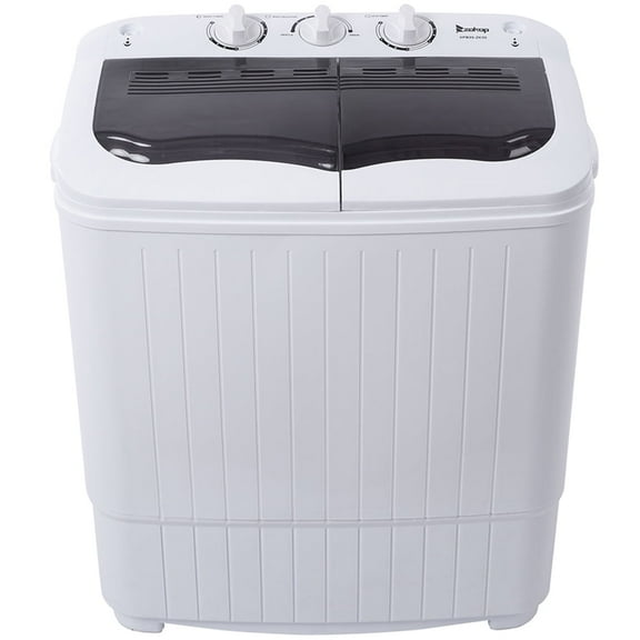 Portable Washing Machine, YOFE Compact Mini Washing Machine, Semi-automatic Washing Machine, Portable Mini Twin Tub Washing Machine for Camping Apartments, Washer(7.7lbs) /Spiner(6.6lbs), Gray, R4861