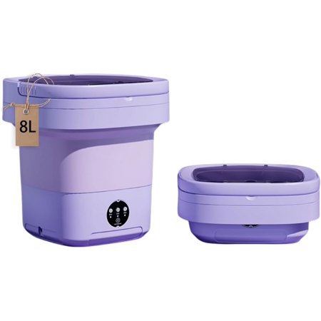 Portable Washing Machine,mini Washer,11l Upgraded Large Capacity Foldable Washer, Deep Cleaning of Underwear, Baby Clothes and Other Small Clothes.suitable for Apartments, Dormitories, Hotel. (Purple)