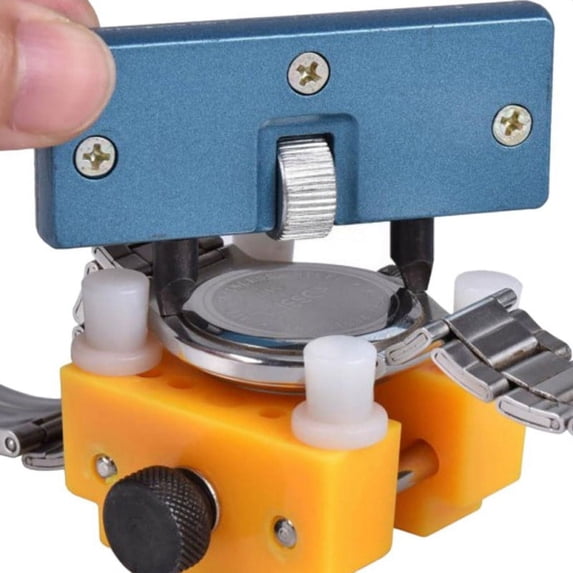 Portable Watch Back Case Cover Opener Removal Tool,Stainless Steel Wristwatch Repair Tool Watch Case Wrench With Adjustable Holder For Watchmaker