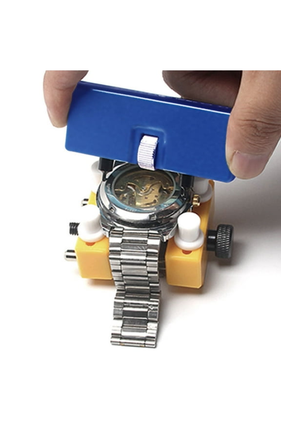 Portable Watch Back Case Cover Opener Removal Tool,Stainless Steel Wristwatch Repair Tool Watch Case Wrench With Adjustable Holder For Watchmaker