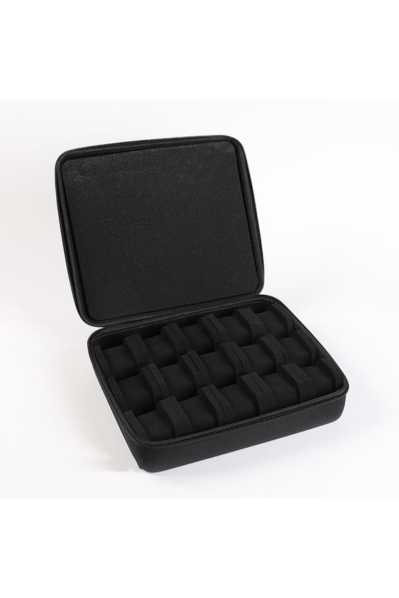 Portable Watch Holder With Soft Padding Designs Accessory for Organizing and Protecting Up To 15 Watches Storage