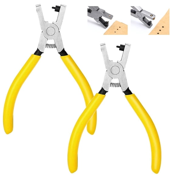 Portable Watch Strap Hole Punch Plier, 2.0mm/3.0mm Leather Fabric Shoe Strap Belt Hole Puncher, Heavy-Duty Punching Tool for DIY, for Home, Office