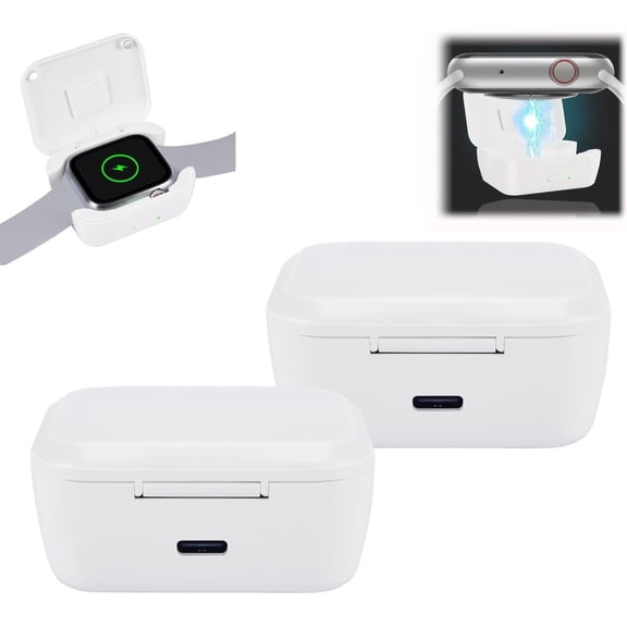 Portable Watch Wireless Charging Bank for Apple Watch Charger, Fast Charging Iwatch Keychain, Magnetic Wireless Travel Power for Apple Watch 9/8/7/6/Se/5/4/3/2(2pcs)