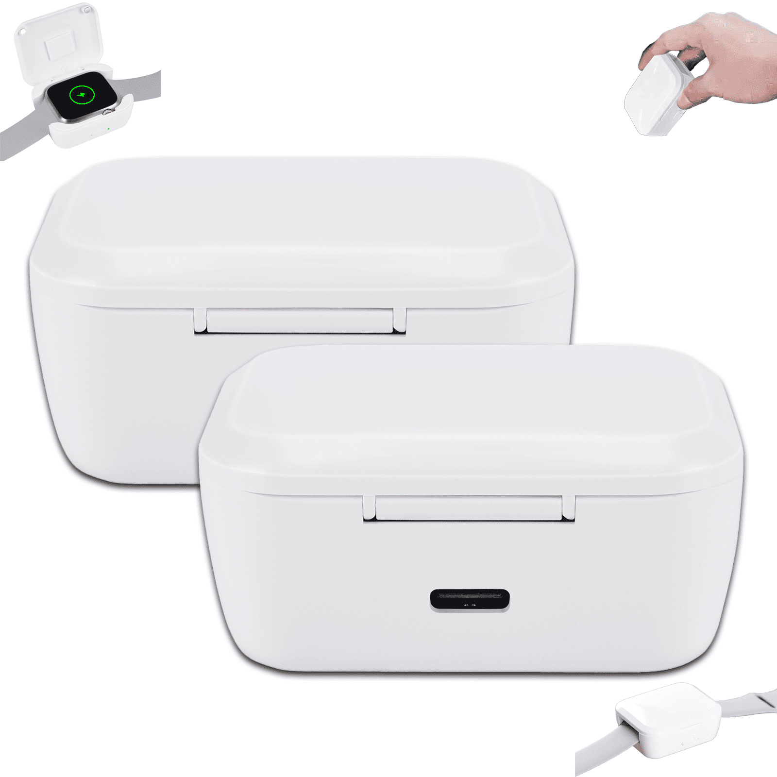 Portable Watch Wireless Charging Bank, Fast Charging Compact Charger for Apple Watch Chargers 10/9/8/7/6/5/4/3/2/1(without Ultra series), USB Type-C Wireless Travel Power, Lightweight, 750mah